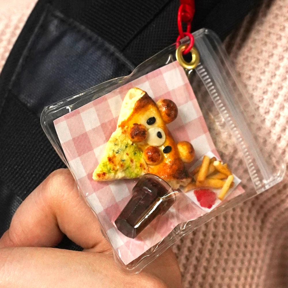 Little Pizza Bear Blind Box — Handmade Clay Miniature Keychain