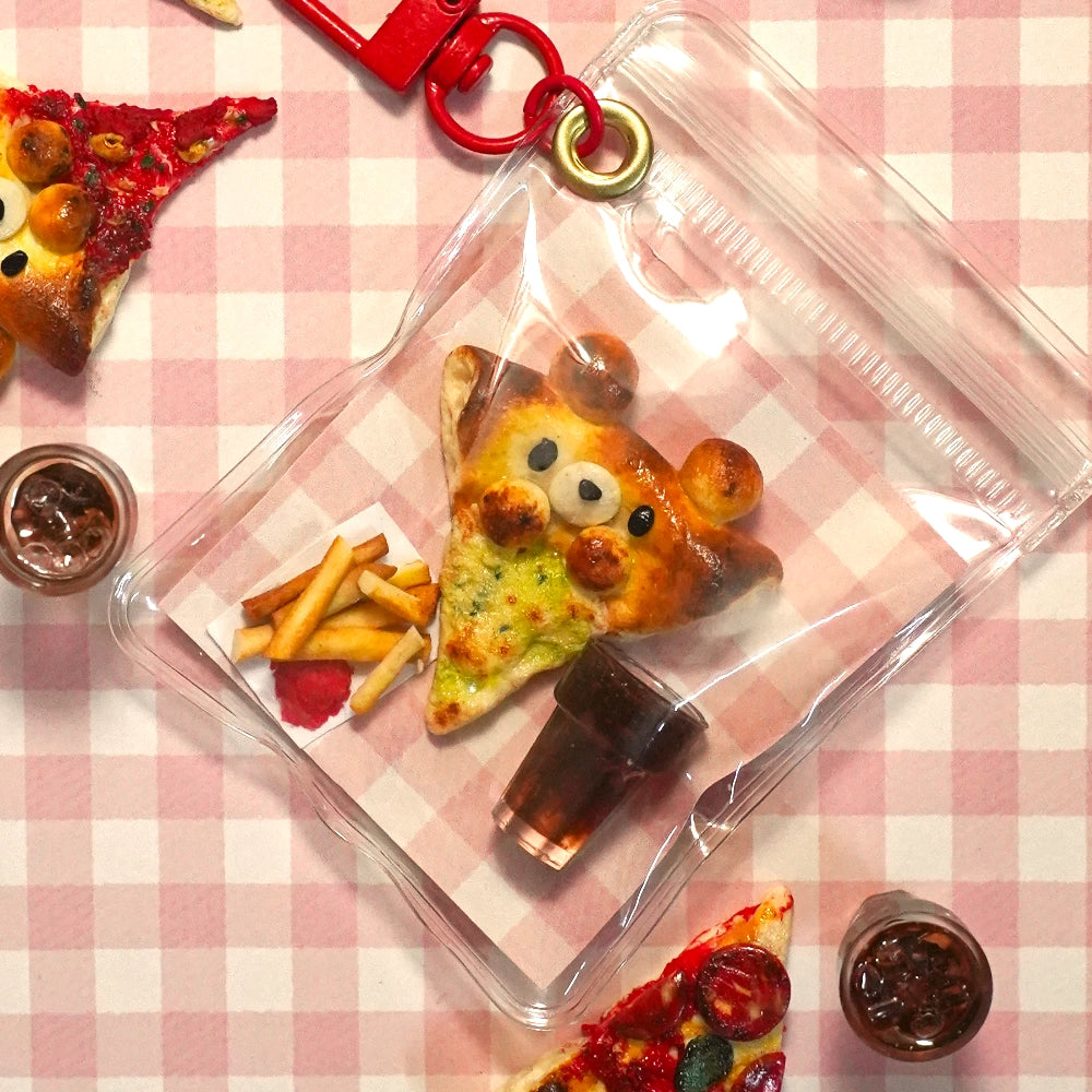 Little Pizza Bear Blind Box — Handmade Clay Miniature Keychain