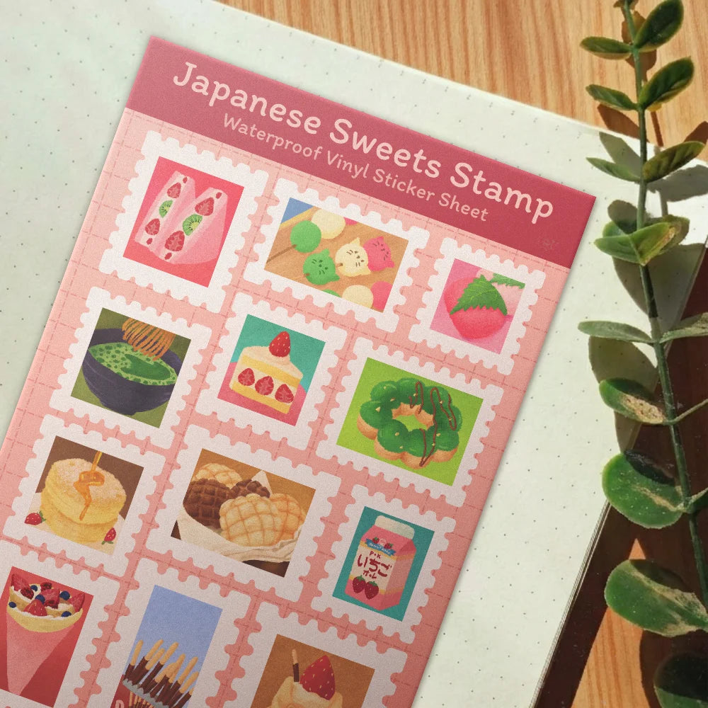 Japanese Stamp Snacks — Sticker Sheet