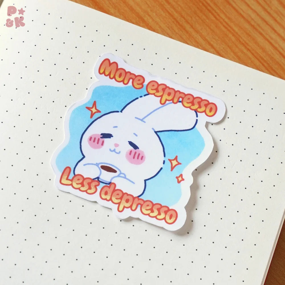 More Espresso, Less Depresso — Sticker