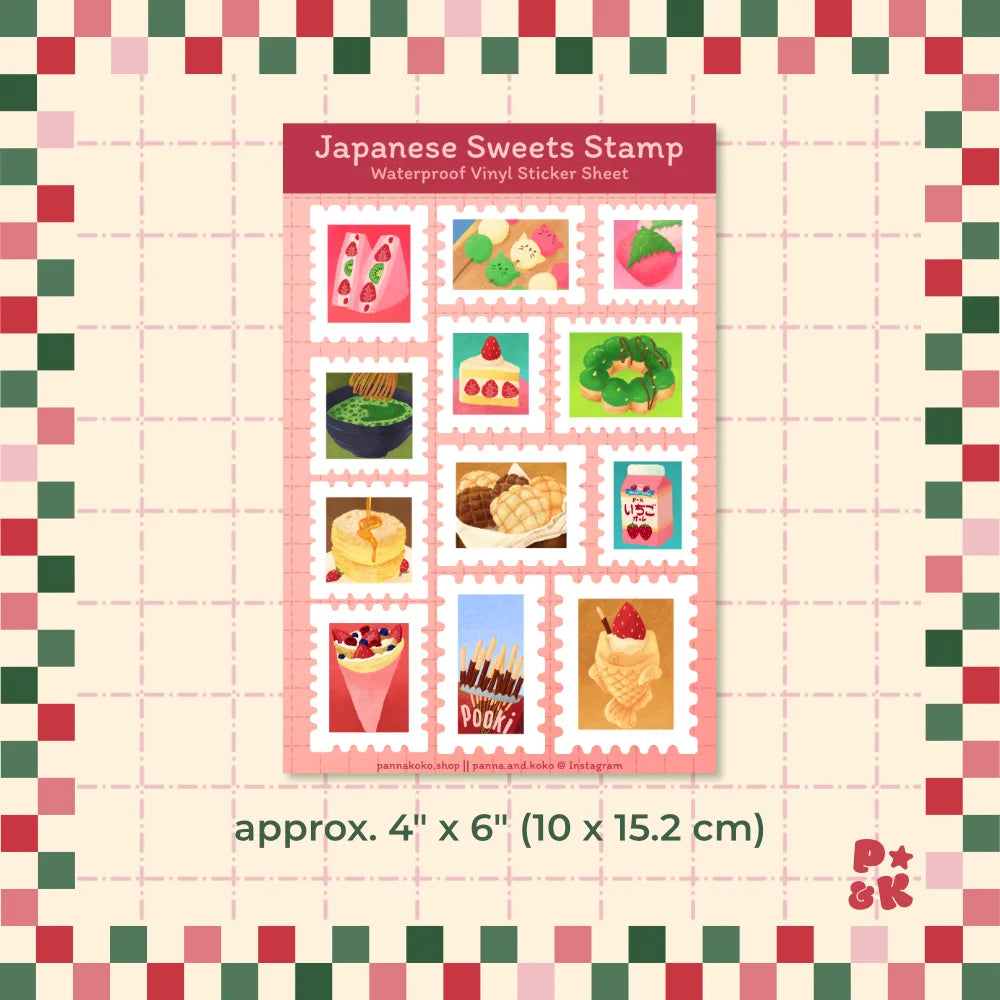Japanese Stamp Snacks — Sticker Sheet