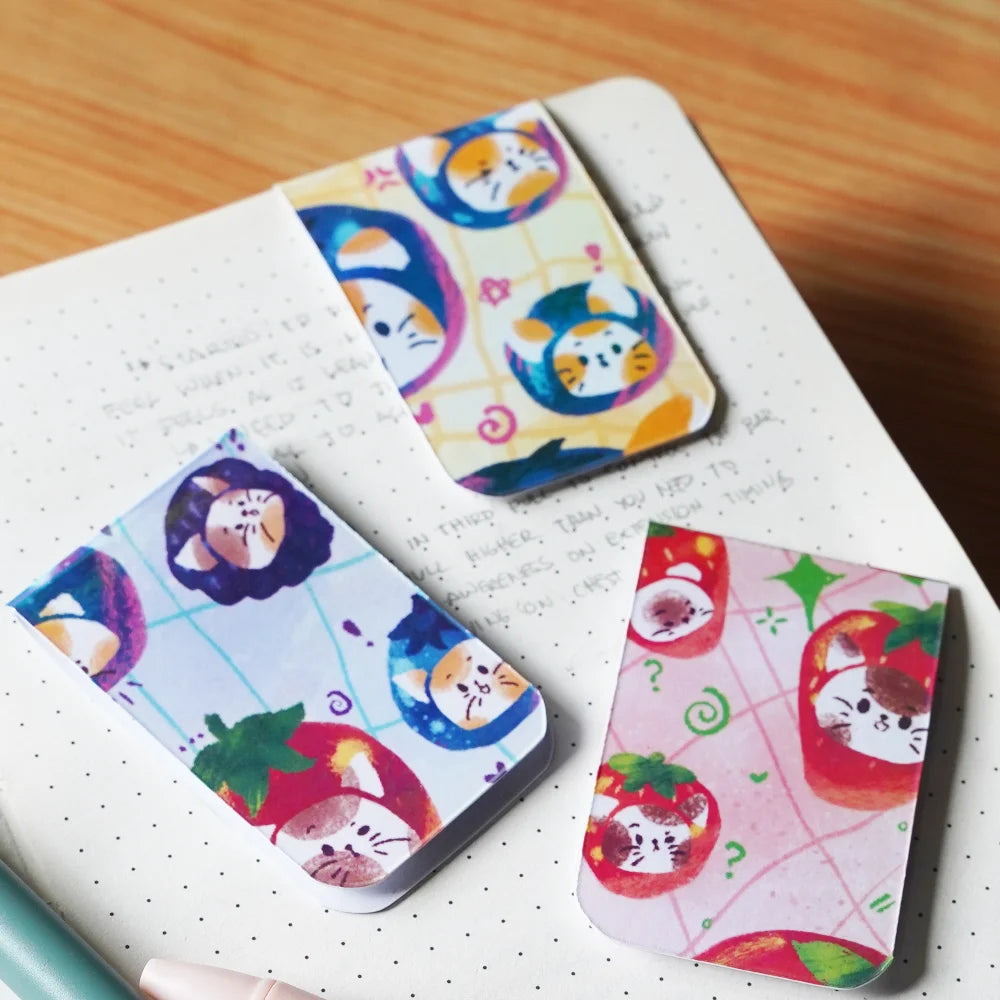 Berry Cats Set — Magnetic Bookmark