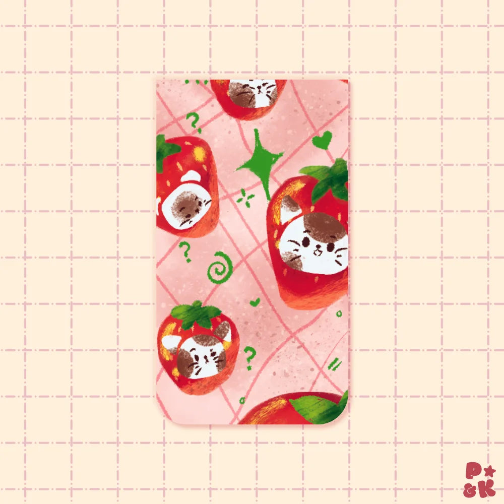 Strawberry Cats — Magnetic Bookmark