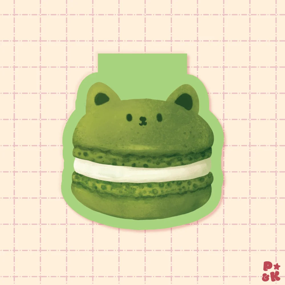 Cat Macaron — Magnetic Bookmark