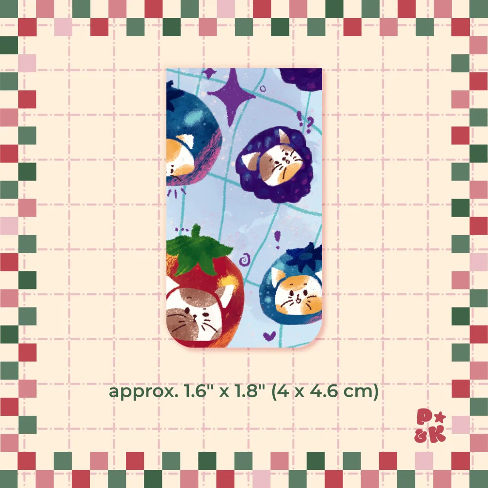 Mixed Berry Cats — Magnetic Bookmark