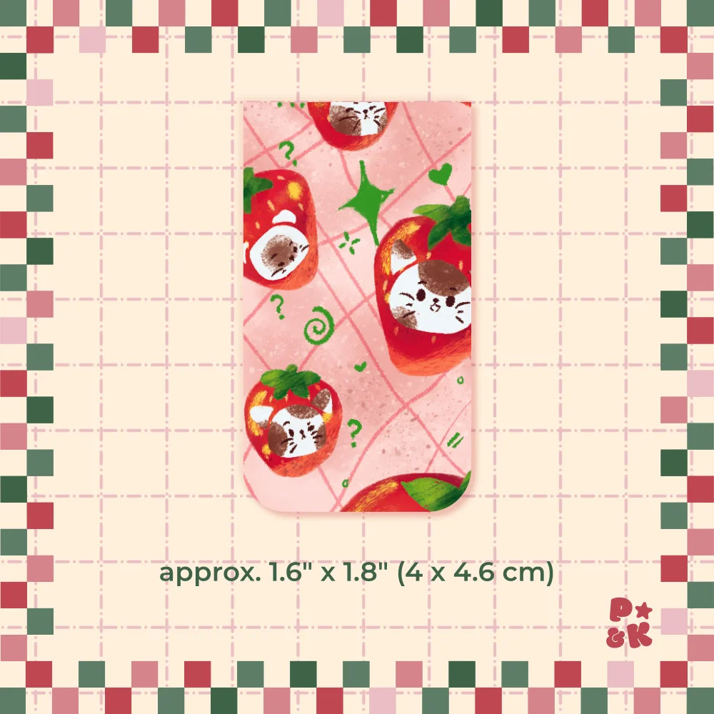 Berry Cats Set — Magnetic Bookmark